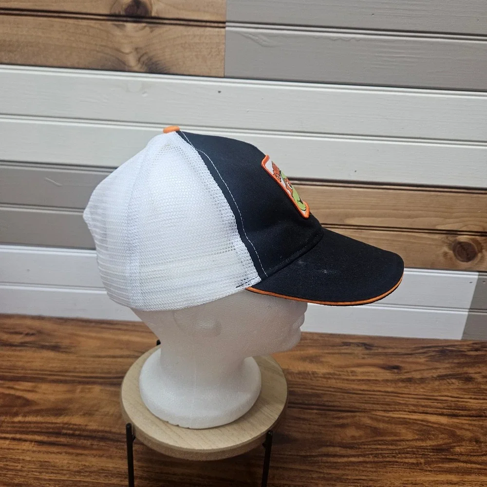 Nickelodeon TMNT Michelangelo Cowabunga Trucker Hat Black White Snapback Cap